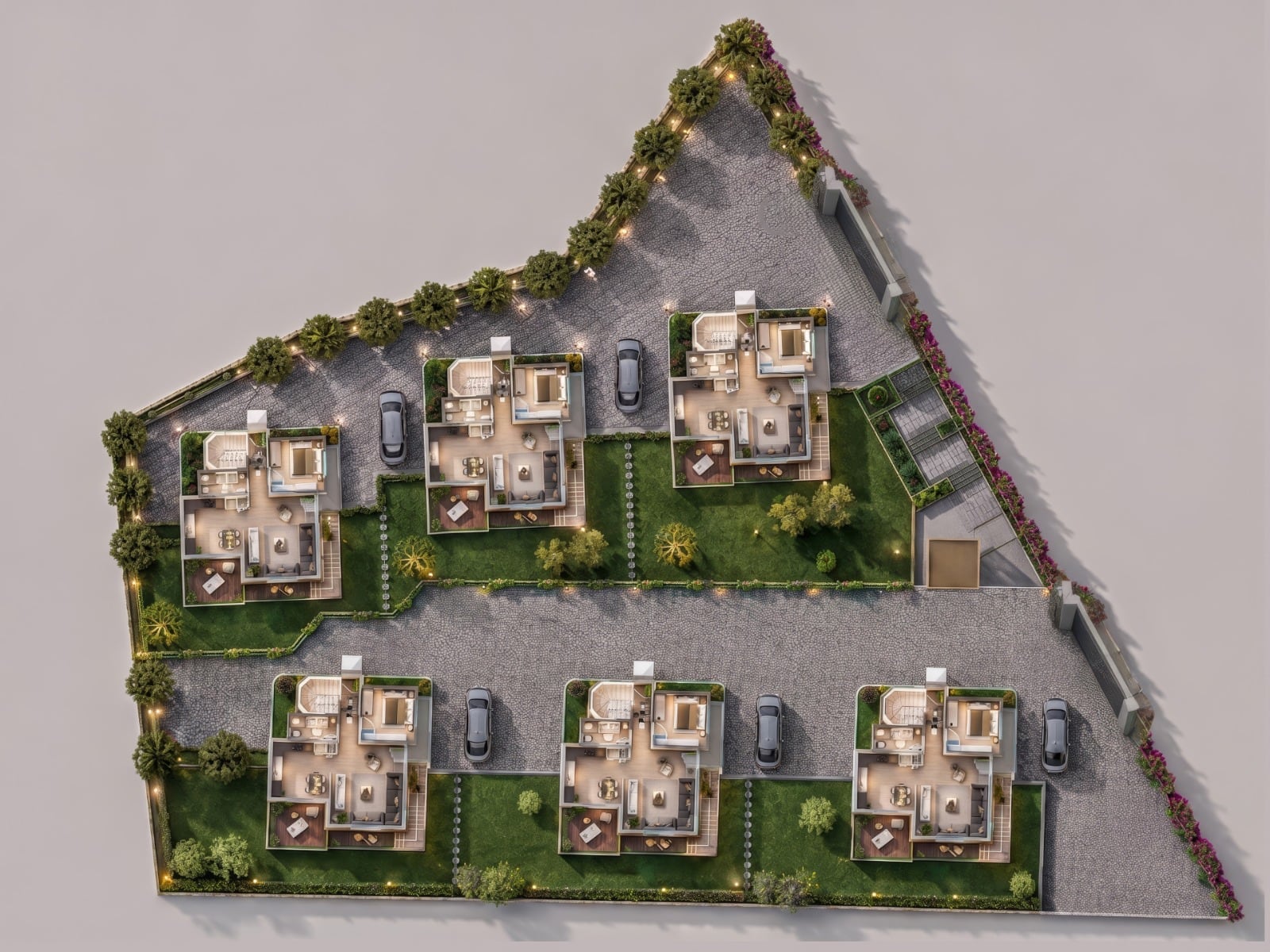 Gülhan Muslu Konakları site render görünümü